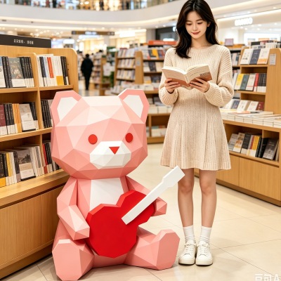 高级感小众装饰艺术创意无聊解闷手工打发时间自己做纸小熊摆件