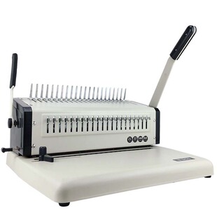 S900胶圈夹条装订机 重型梳式装订机 21孔打孔机夹条带抽刀装订机