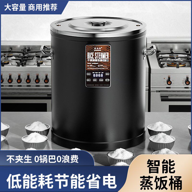 智能电热蒸饭桶蒸饭锅商用大容量电蒸箱蒸饭机蒸饭柜木桶饭电饭煲