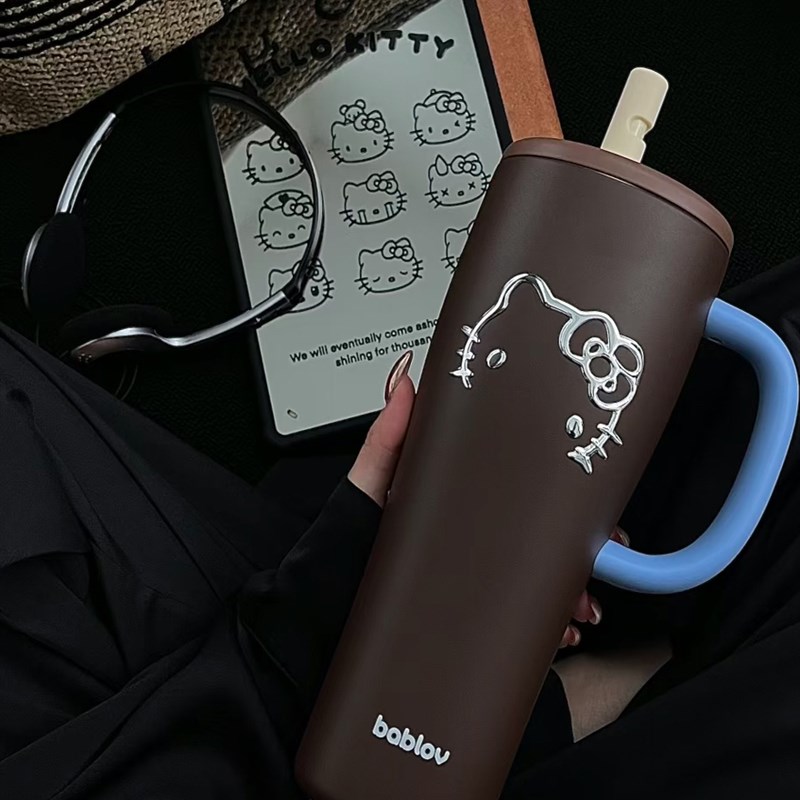 bablov巨无霸保温杯r大容量吸管杯礼物冰霸水杯女生办公室保冷杯