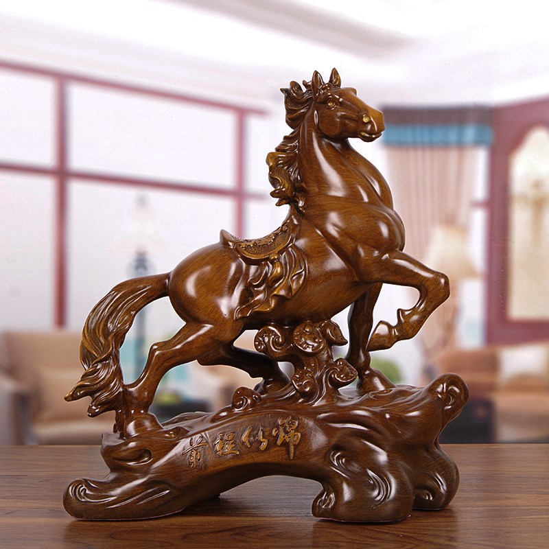 马到成功马摆件i招财马一对客厅办公室装饰送老板领导乔迁开业礼