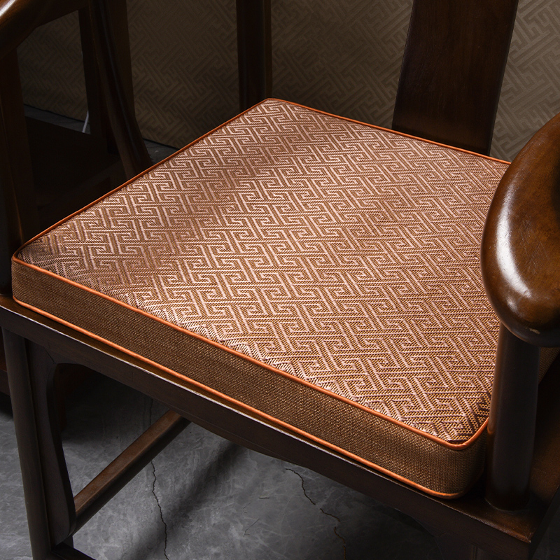 夏季坐垫b办公室椅垫茶椅座垫夏季红木圈椅太师椅夏天实木沙发凉