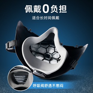 防尘面罩全脸防护防粉尘装修工地打磨电焊透明呼V吸工业防护面罩