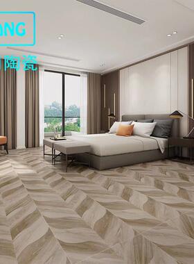鱼骨木古纹砖600x100美式橡2木灰客厅地砖全瓷仿见下列砖卧室胡桃