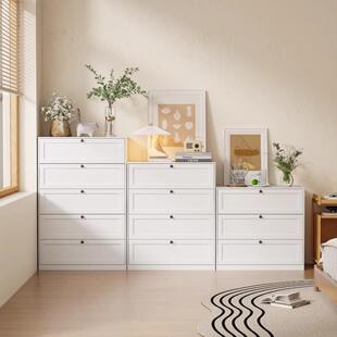 五纳斗柜室铁床边艺收卧储SYQ物柜白色简约客厅电视机旁边组合抽