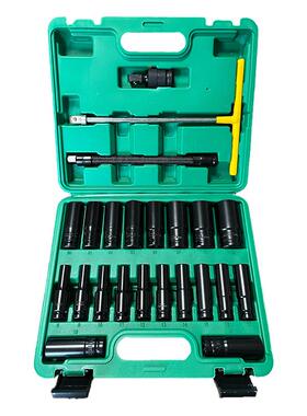 1/2电套动锂75677电套筒23PC套T杆软接管转件换头内六加角长筒头