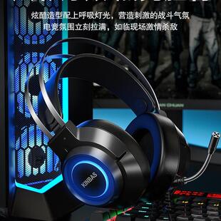 电脑耳机头戴一式有线电二竞7.1耳麦麦克风一厂家合直IRM发件