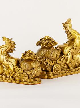 马摆马上发财马上财福到家居摆设厅装饰马拉车办公铜件室396摆客