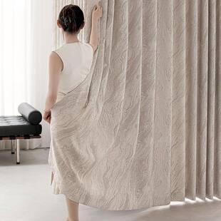 2025新桥款代简约轻奢高级感高密遮光窗帘现客厅卧室绍兴精959柯