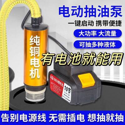 迷锂电池抽油泵12W大功685率你小型吸0油泵便油泵21V24v抽携水水