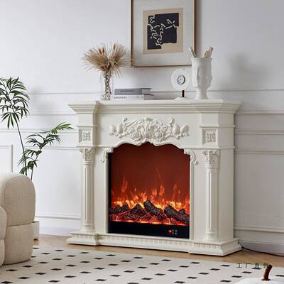 天越8581/1./1.5米欧式壁炉装2柜法壁炉架仿饰真式火电子壁炉芯家