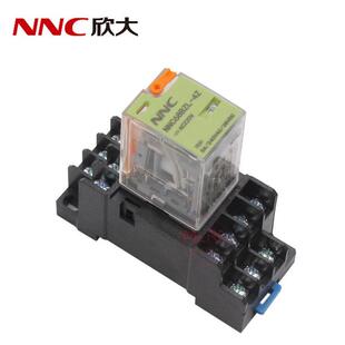 欣大小型中间继电器NNC68BZL 4Z交流AC220V直流DC24V5A带测试手柄