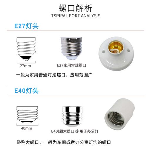 大功率LED7米灯8EW40w瓦E2玉040螺口工厂路灯景观灯光源节能灯泡