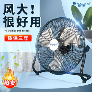宝龙电风扇家用台式大风力工业风扇趴地扇工厂落地扇商用强力台扇