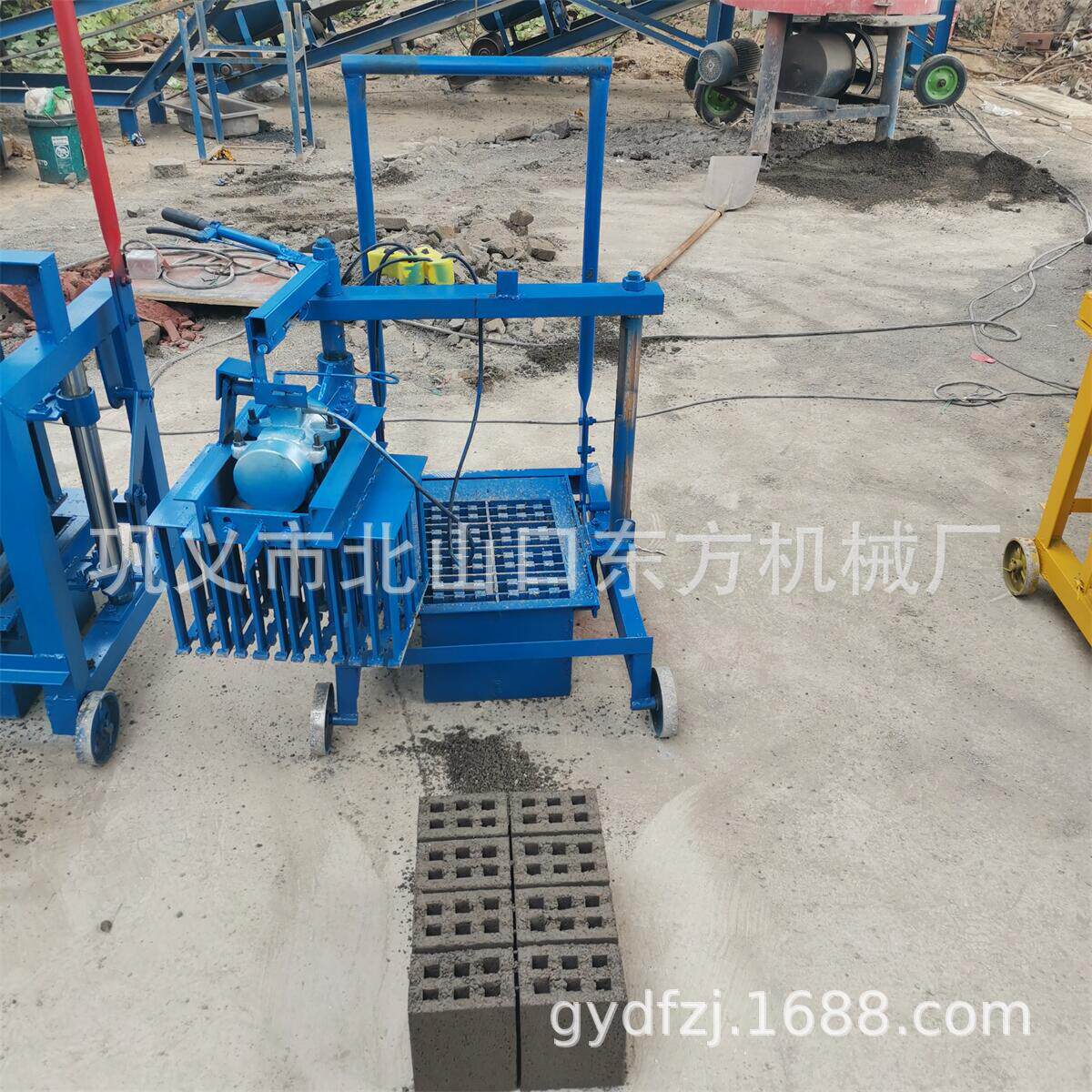 小移动多孔小孔空心转家用两相电水泥制砖机可更换模具一机多用