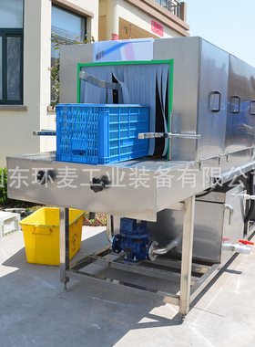 周转筐清洗机 自动小型洗筐机 面食工厂带加热自动过滤洗筐机