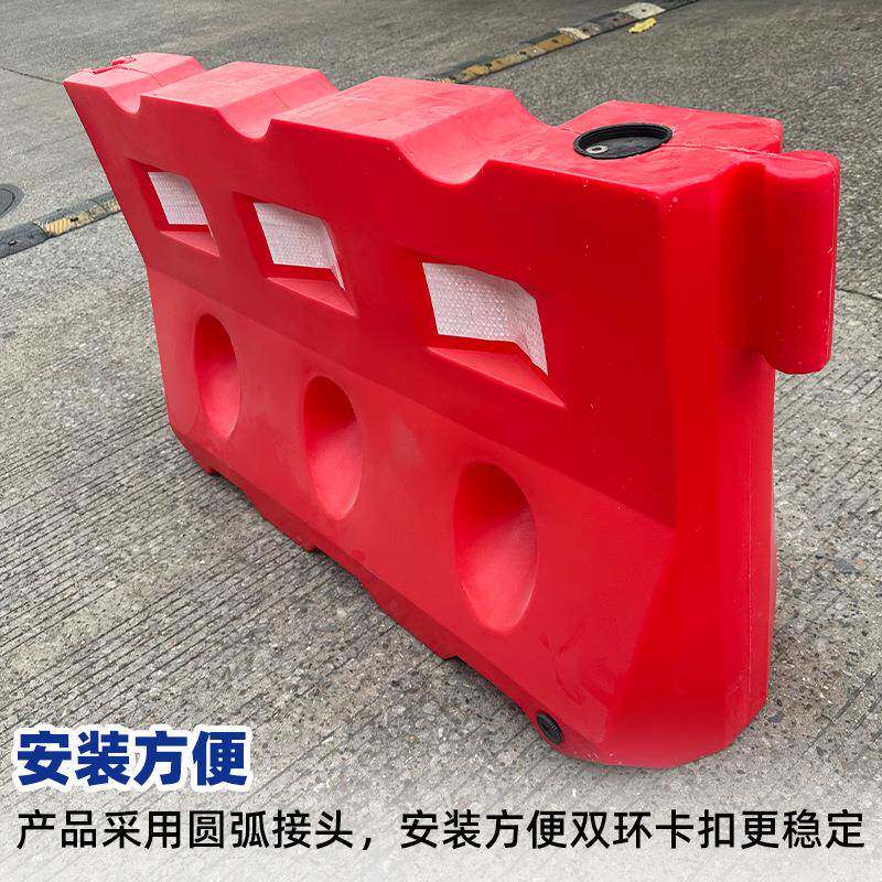 厂家直供吹塑三孔水马PE塑料护栏隔离墩防撞桶反光注水灌沙围挡
