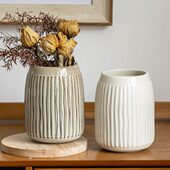 浮雕花瓶花插摆件家用客厅桌面装 涧山集 欧式 饰品陶瓷收纳罐子