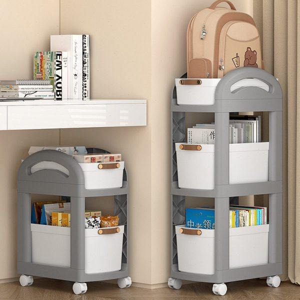 书桌旁小书架桌下置物架收纳柜可移动带轮宿舍学生简易储物柜子,收纳整理,书桌收纳置物架,淘宝优惠券,粉丝福利购,淘宝优惠卷