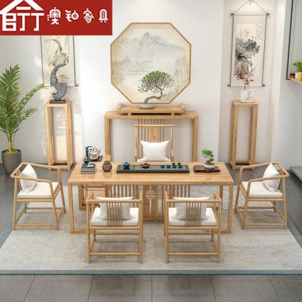 澳铂新中式茶桌椅组合 家用会客客厅公实木泡茶桌茶台全套,商业/办公家具,茶台/茶桌,淘宝优惠券,粉丝福利购,淘宝优惠卷
