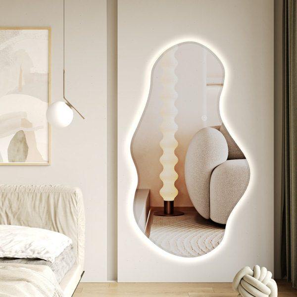 玄关镜墙面装饰镜艺术穿衣镜发光全身镜智能镜不规则镜子异形镜子,家装主材,智能浴室镜,淘宝优惠券,粉丝福利购,淘宝优惠卷