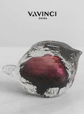 梵其现代创意手工玻璃抽象小鸟摆件样板间客厅书房茶几桌面装饰品