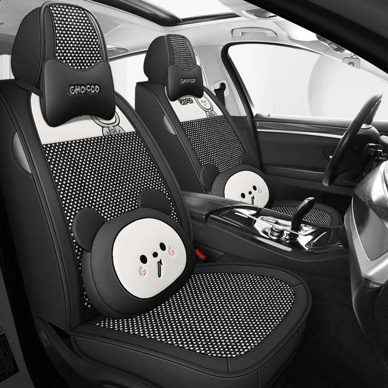 2023新款汽车坐垫 全包围网红可爱卡通座套 四季冰丝座垫四季通用