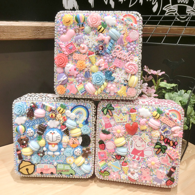 女孩卡通儿童奶油胶欧式首饰盒珠宝盒韩国公主小奢华首饰收纳礼物