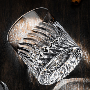 威士忌酒杯高级感家用洋酒杯轻奢水晶星芒杯加厚玻璃套装 啤酒杯子