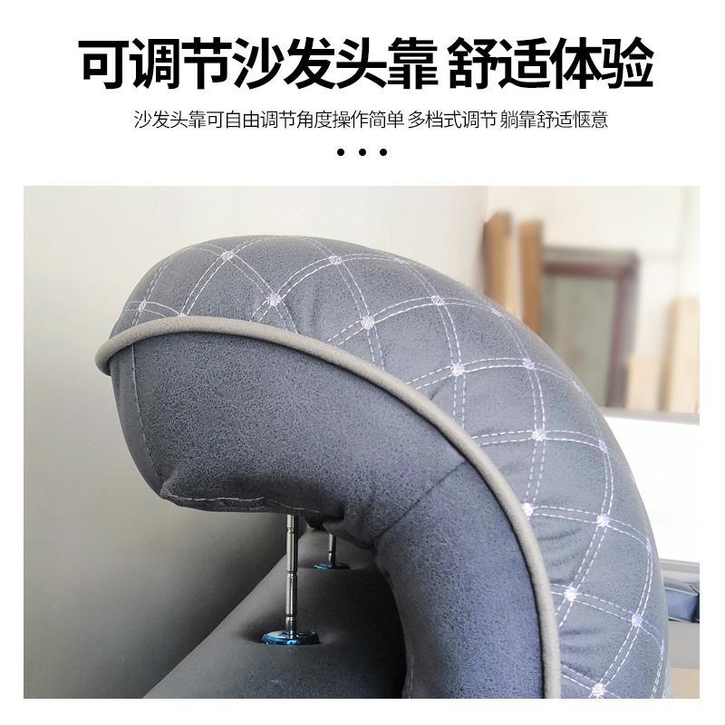 现代休闲轻奢冬夏两用布艺沙发实木底座可送货上门安装图片