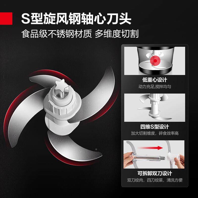 德玛仕绞电肉机商用动不锈钢碎肉机用家打154陷机多能功肉馅机