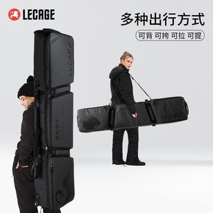 乐凯奇单板滑雪包大容量带轮防水干湿分离男女单板通用款滑雪背包