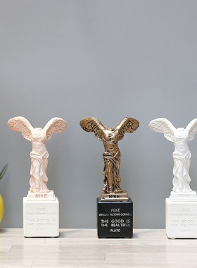 古希腊神话人物胜利女神摆件法国卢浮宫雕塑树脂工艺品家居装饰品