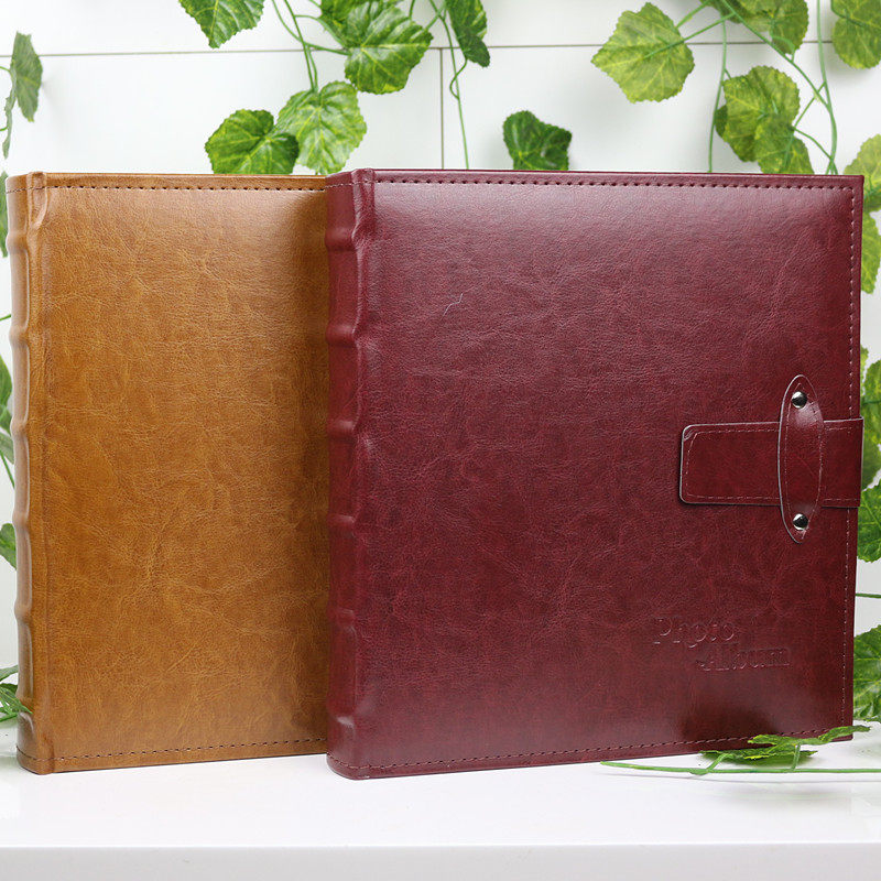 包邮 高档皮面大6寸相册本7寸200张照片插页式相册家庭影集相薄