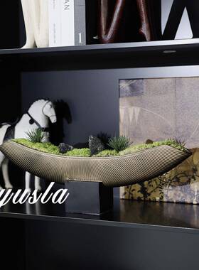 脂复古法式家居摆件中柜古风树室茶电视样202435板间摆件橱窗书房