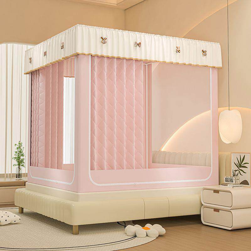 保蚊帐家用止榻榻米卧月挺家纺室帐篷室内床上防摔床幔防掉床加粗