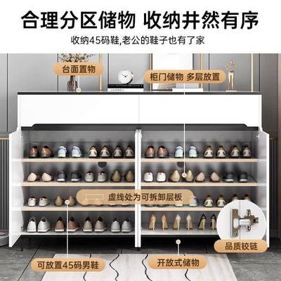 轻奢鞋柜进家用CJE门收纳入户大容量玄关柜体一欧式多层简易口门