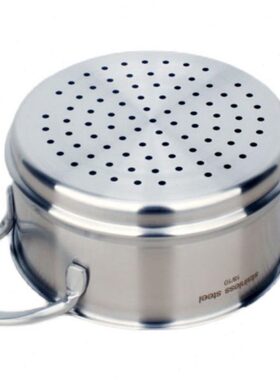 ZQ16 18 20 24厘米18/10不锈钢双耳蒸笼304蒸架蒸格蒸屉出口标准