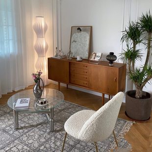 北欧简约气球狗茶几网红同款昆斯圆形玻璃轻奢现代家用不锈钢桌子