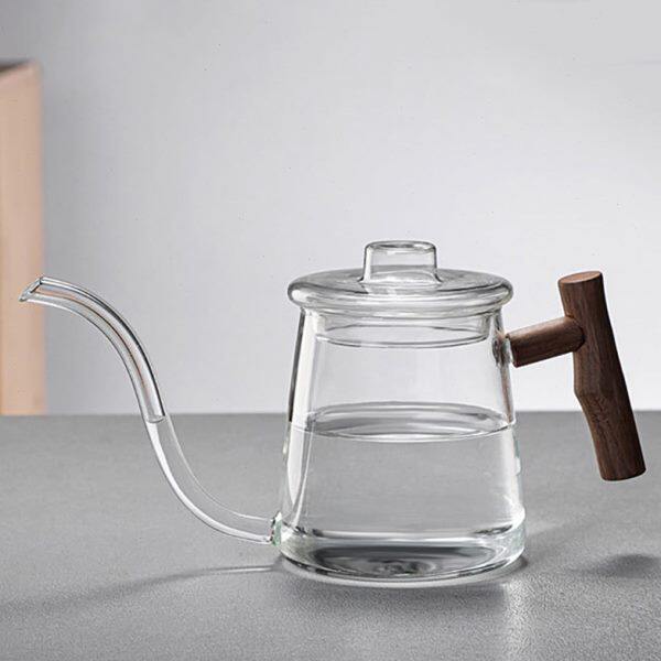 高硼硅玻璃手冲咖啡壶煮家用挂耳长嘴手冲壶细口烧水壶咖啡用具