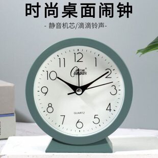 北欧风可爱闹钟扫描机芯时尚简约桌面钟表清晰数字学生用床头书桌