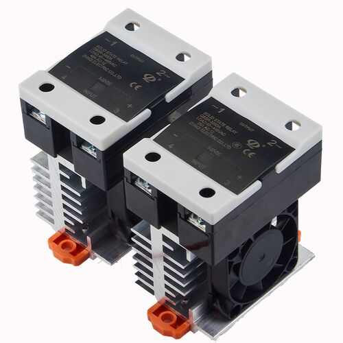 一体式S态继电器直流24V交流器20V带散热240A小型单相固SR-25DA