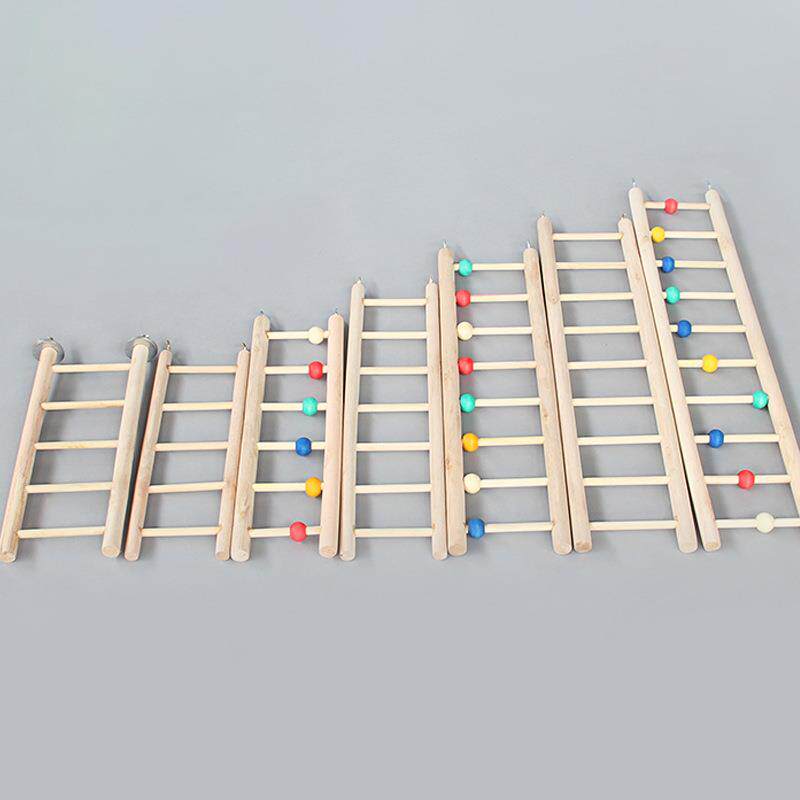 实木梯子鸟玩具鹦鹉玩具用品鸟笼配件鹦鹉攀爬梯梯子玩具