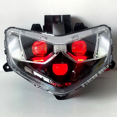 适用赛款新鹰125大灯总成JYM125T-2C前照灯改装矩阵DEL双光透镜