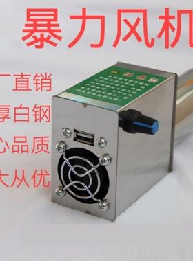 柴火炉风机烧烤炉便携式12v暴力风扇户外不锈钢双风扇增压小风扇