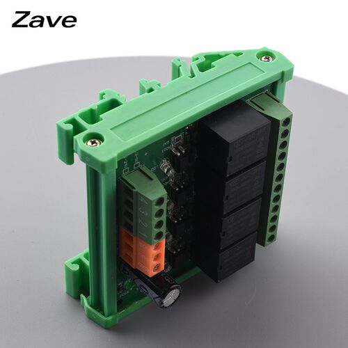 光耦隔离继电器卡组机块 3.3V5V12V24V IO模单片模PLC信号放大板