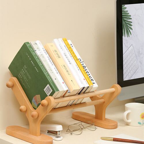 定制实木木质可爱儿童学生办公家居桌面可拆卸收纳书立架书挡书靠