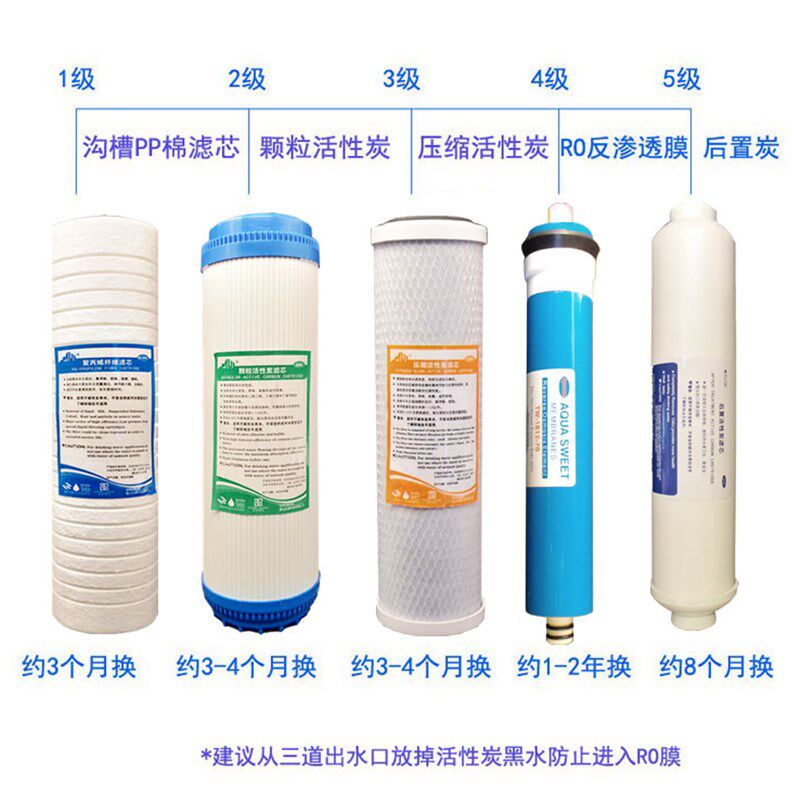 台湾总馨净水器纯水机70G加仑RO膜反渗透滤芯通用型去除水碱水垢