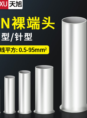 EN0506/08/10/12冷压接线裸端子头线鼻子线耳针型紫铜管形0.5平方