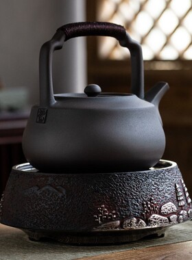 御汕堂煮茶电陶炉茶炉静音煮茶器铁壶烧水泡茶台式迷你家用陶电炉